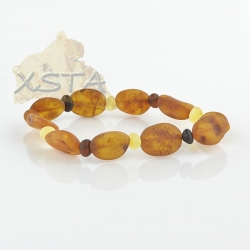Raw cognac mix amber bracelet